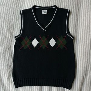 Argyle sleeveless sweater vest
